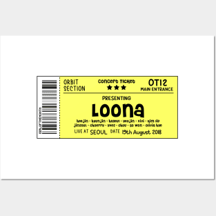 LOONA Concert Ticket Yellow Posters and Art